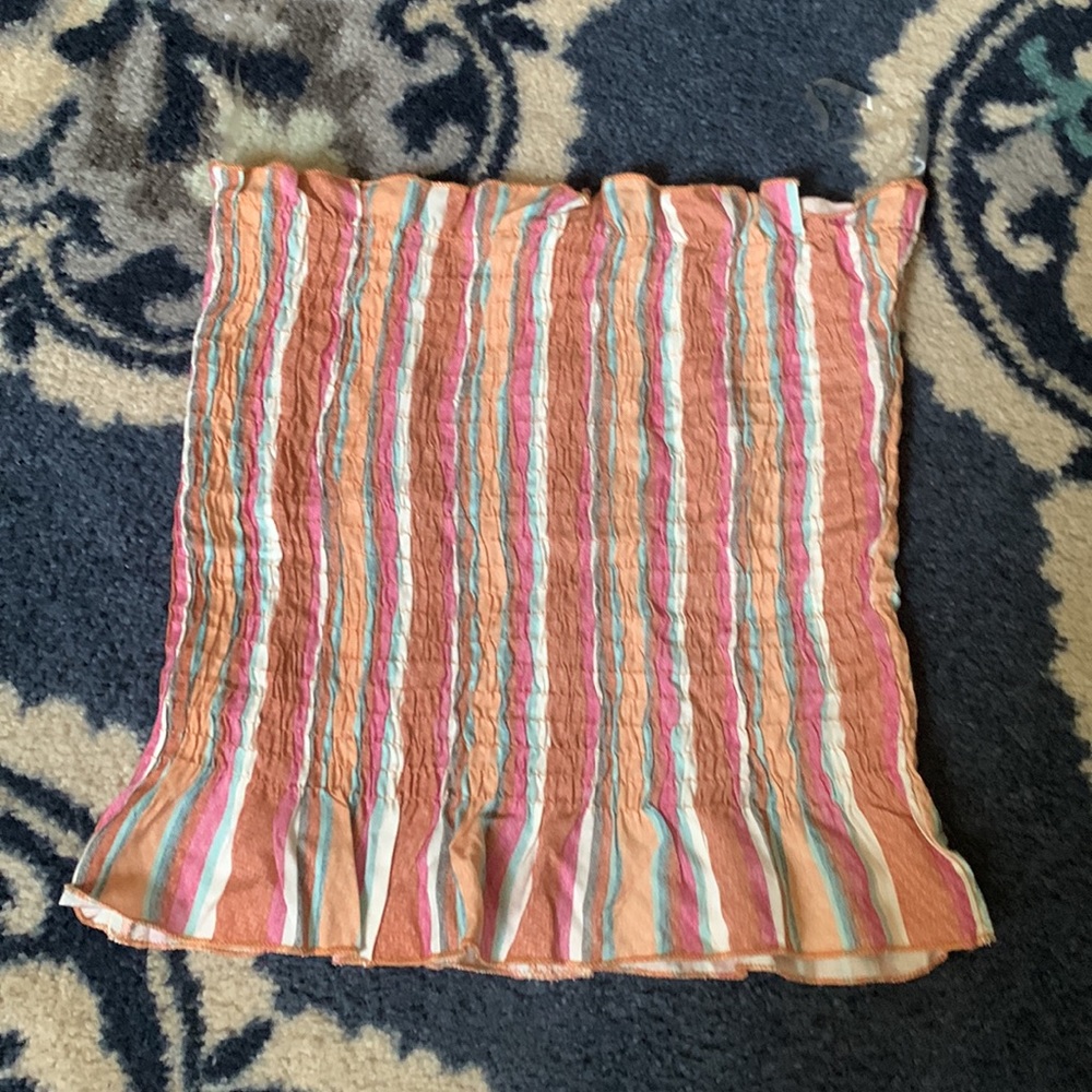 NWT Style Envy strapless smocked top with ruffle hem - Picture 6 of 6